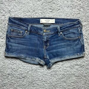 Abercrombie and Fitch Shorts Womens 4 Micro Low Rise Denim Perfect Stretch Dark